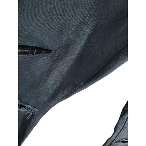 Valabasas Jeans Mens 38 Gray Blue Buttonfly Distressed Ripped Tapered (35x33) - Picture 7 of 13